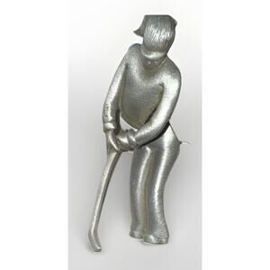 Vintage Latasia Silver-tone Women Moveable Golfer Brooch Pin 2.4 Inches